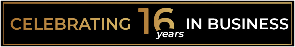 16 Years in business Banner